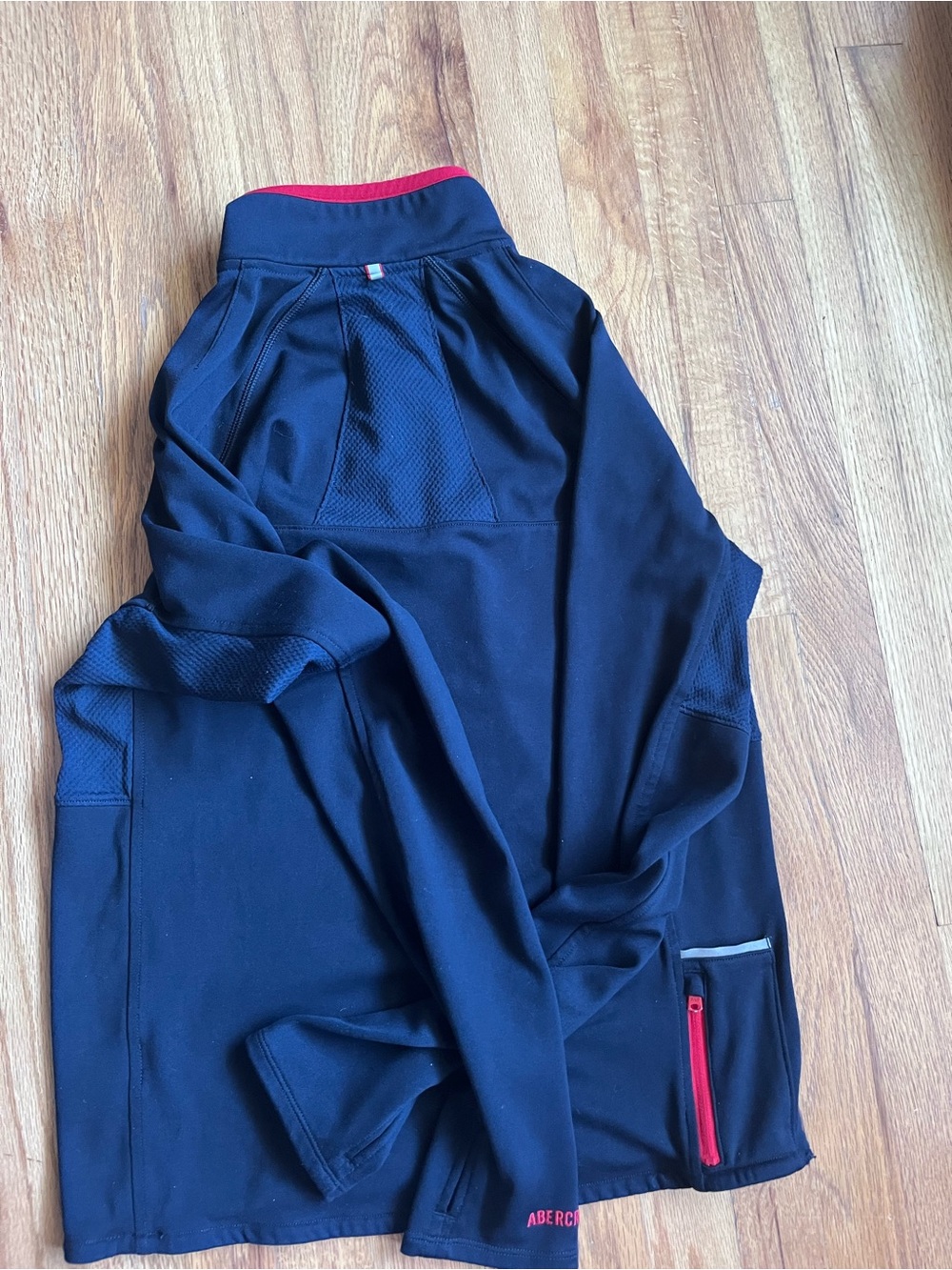 Men’s Abercrombie & Fitch 1/4 zip athletic lightweight jacket size large